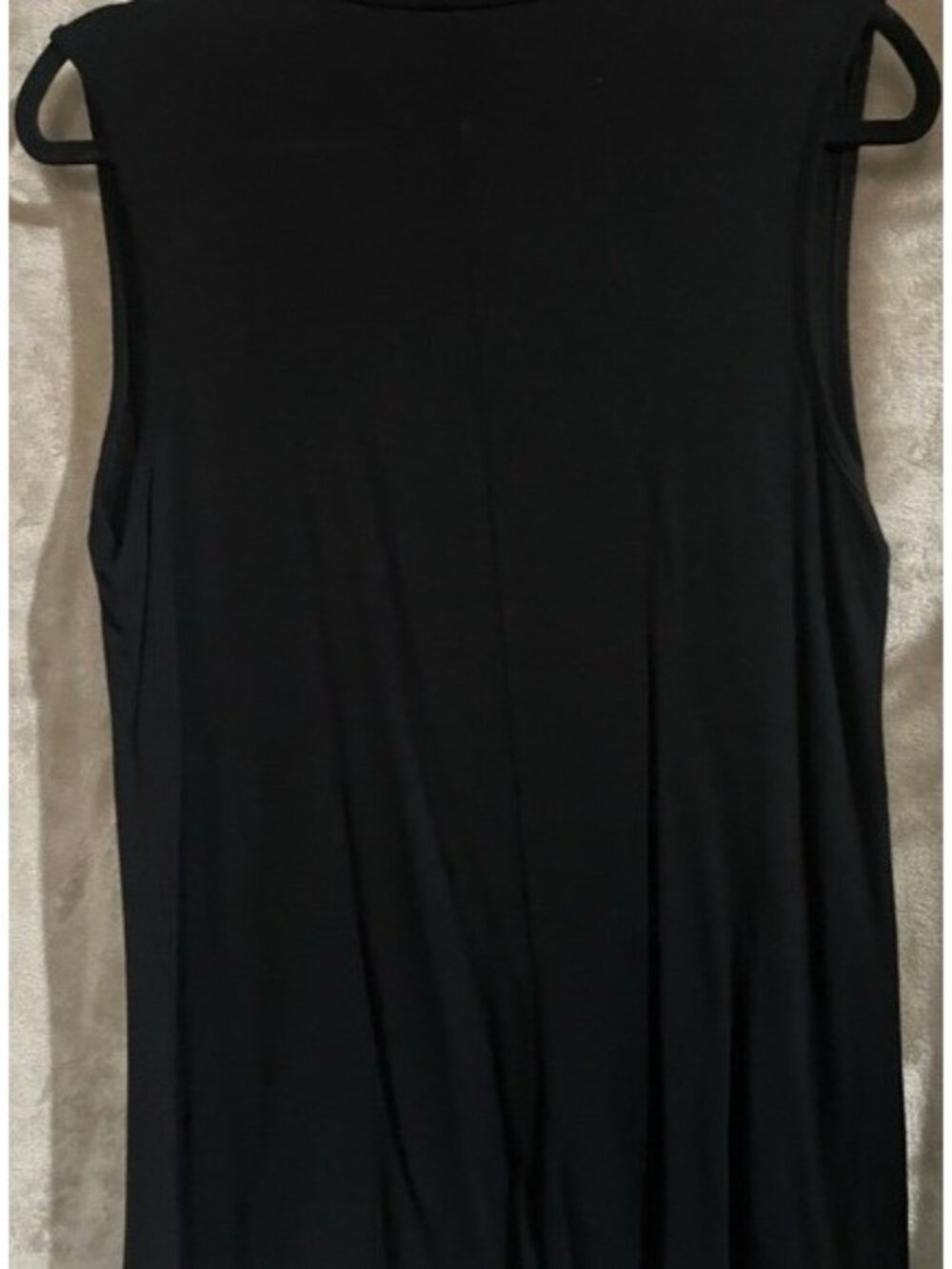Jennifer Lopez Black Sleeveless Keyhole Neckline Choker Cut Top Tunic Collar (M) - Picture 16 of 16